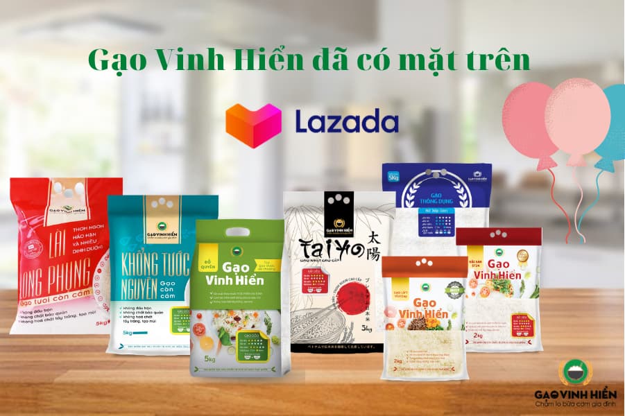 Gạo Vinh Hiển đã có mặt trên Lazada