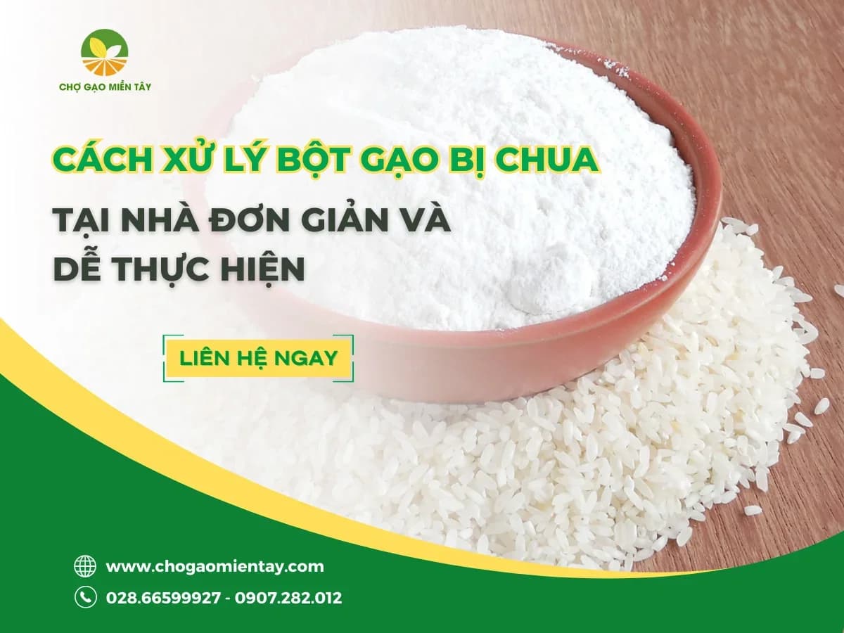 Cách xử lý bột gạo bị chua tại nhà đơn giản và dễ thực hiện