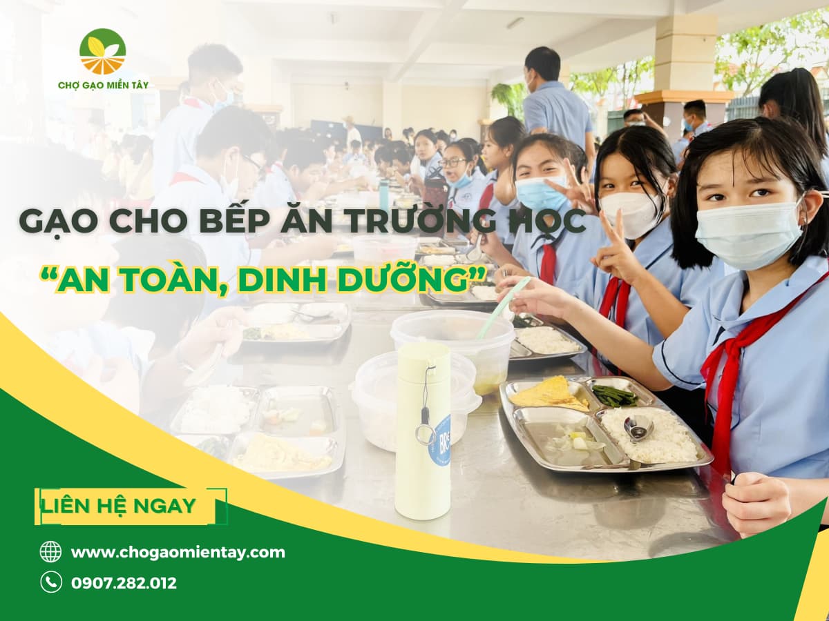Cung Cấp Gạo Cho Bếp Ăn Trường Học Từ Chợ Gạo Miền Tây: Sạch, An Toàn, Dinh Dưỡng