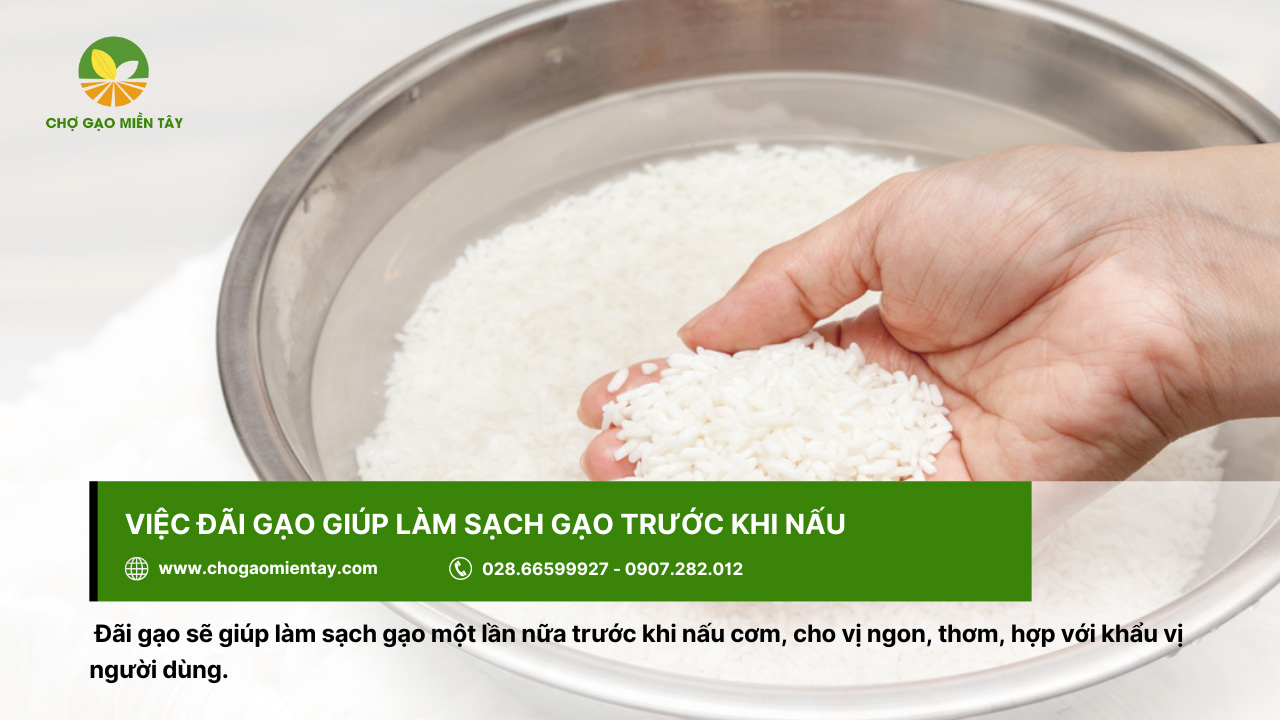 Nên đãi gạo trước khi tiến hành nấu