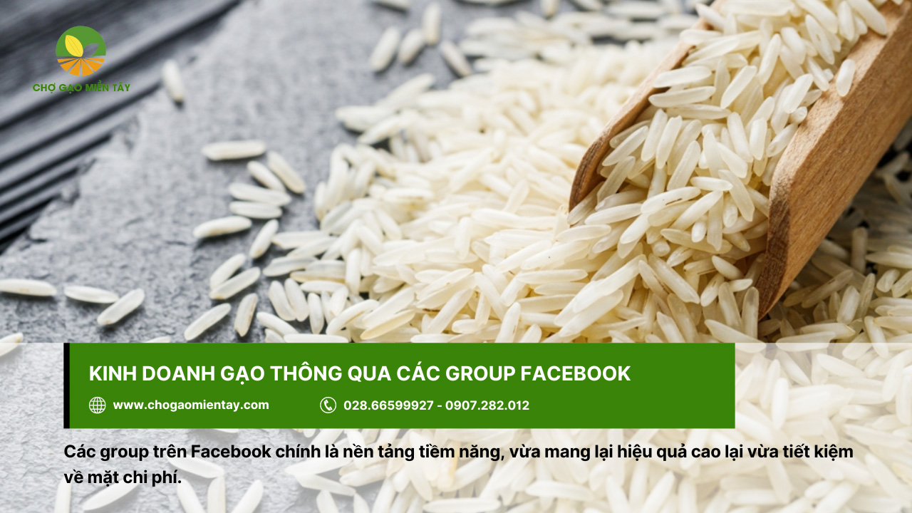 Group Facebook là nơi lý tưởng để đăng các bài viết bán gạo