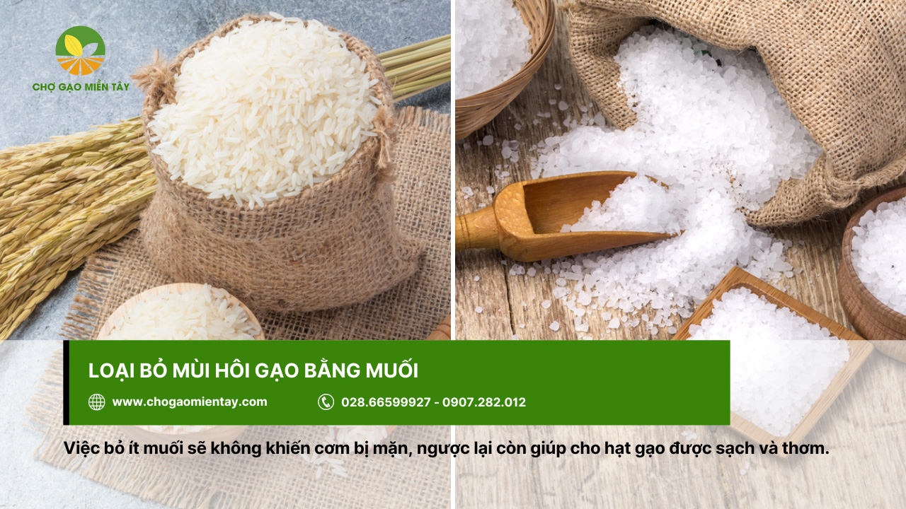 Sử dụng muối khiến hạt gạo được sạch và thơm hơn
