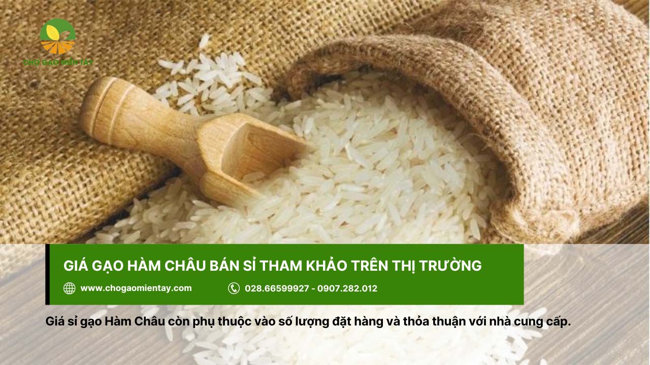 Gạo Hàm Châu giá sỉ phụ thuộc vào số lượng và thỏa thuận với nhà cung cấp