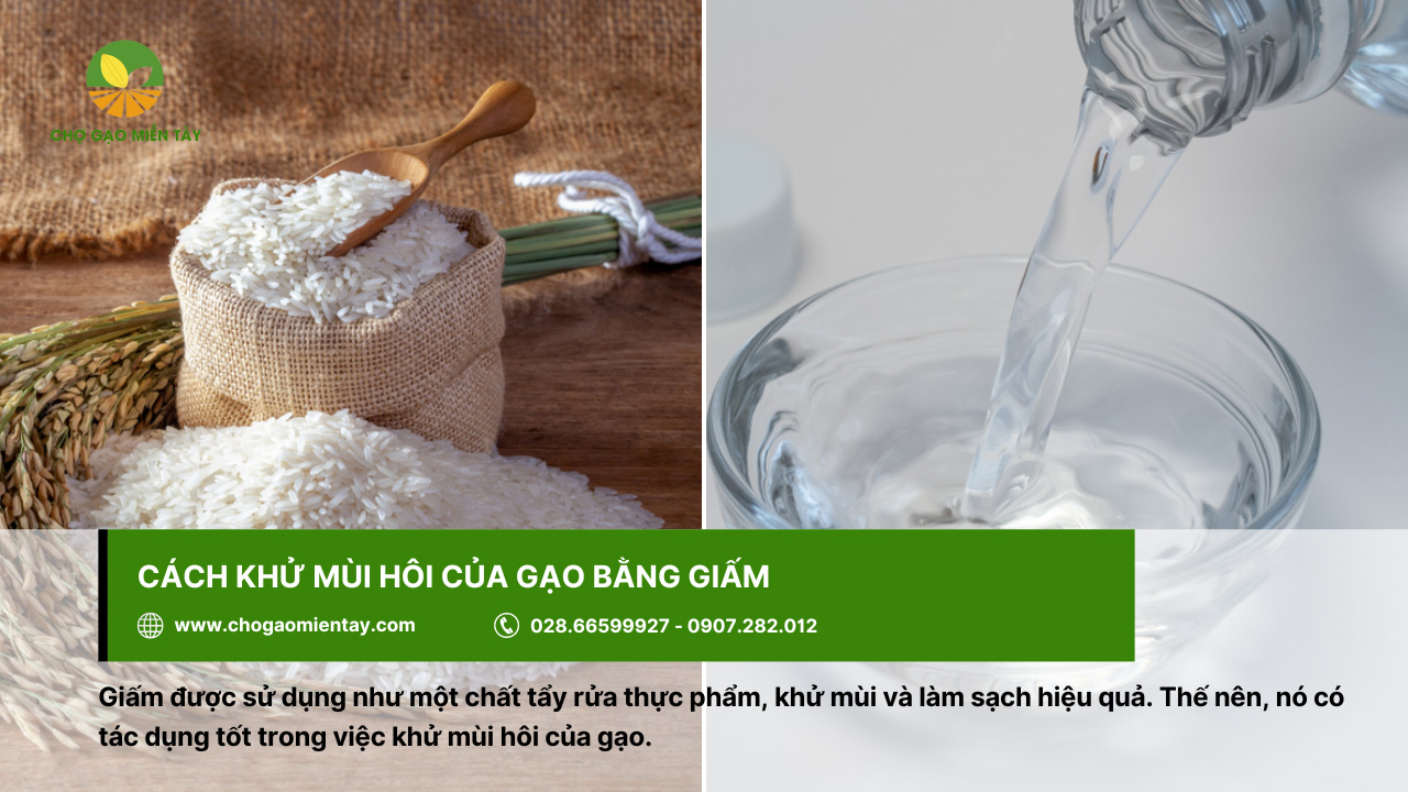 Khử mùi hôi của gạo dễ dàng bằng giấm