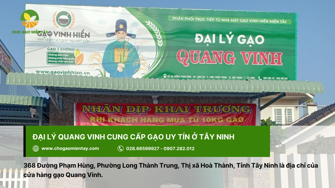 Đại lý Quang Vinh cung cấp gạo uy tín tại Tây Ninh