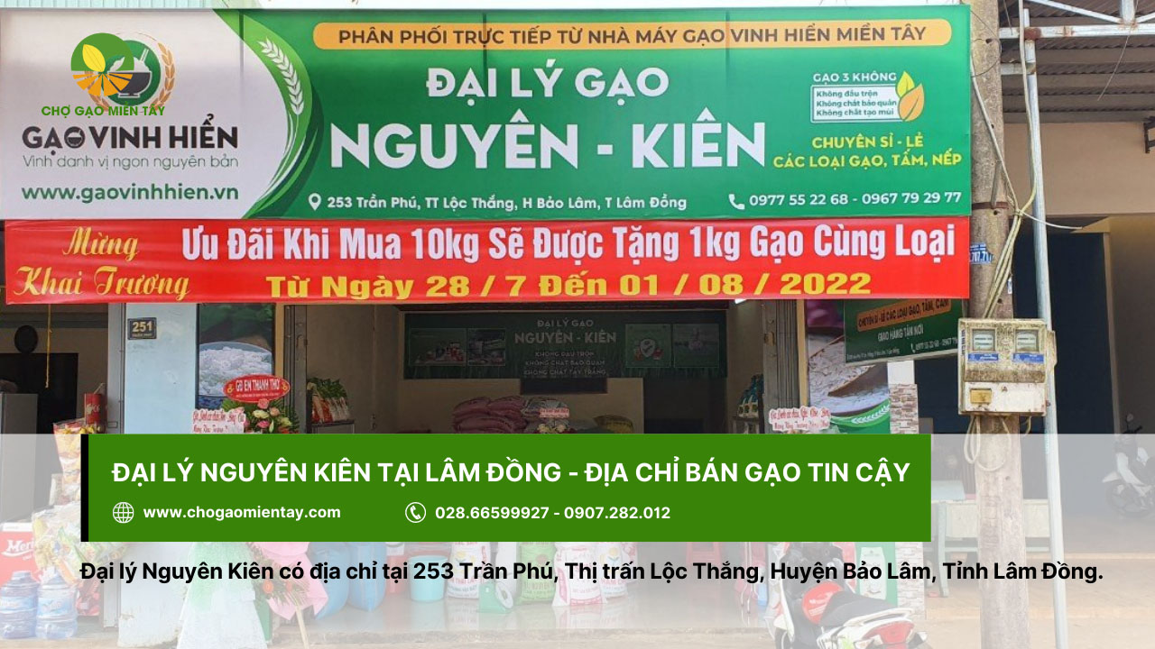 Đại lý Nguyên Kiên ở Lâm Đồng - địa chỉ bán gạo tin cậy