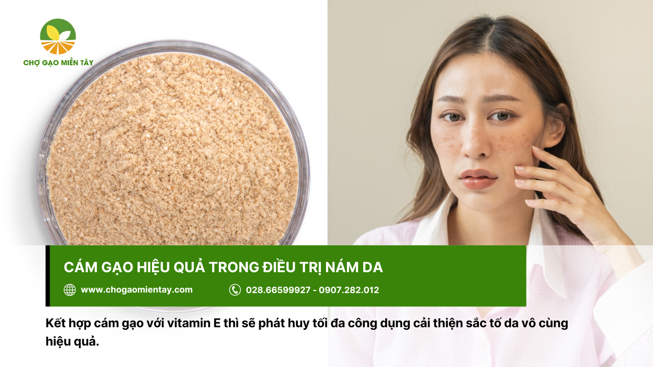 Điều trị nám da bằng cám gạo