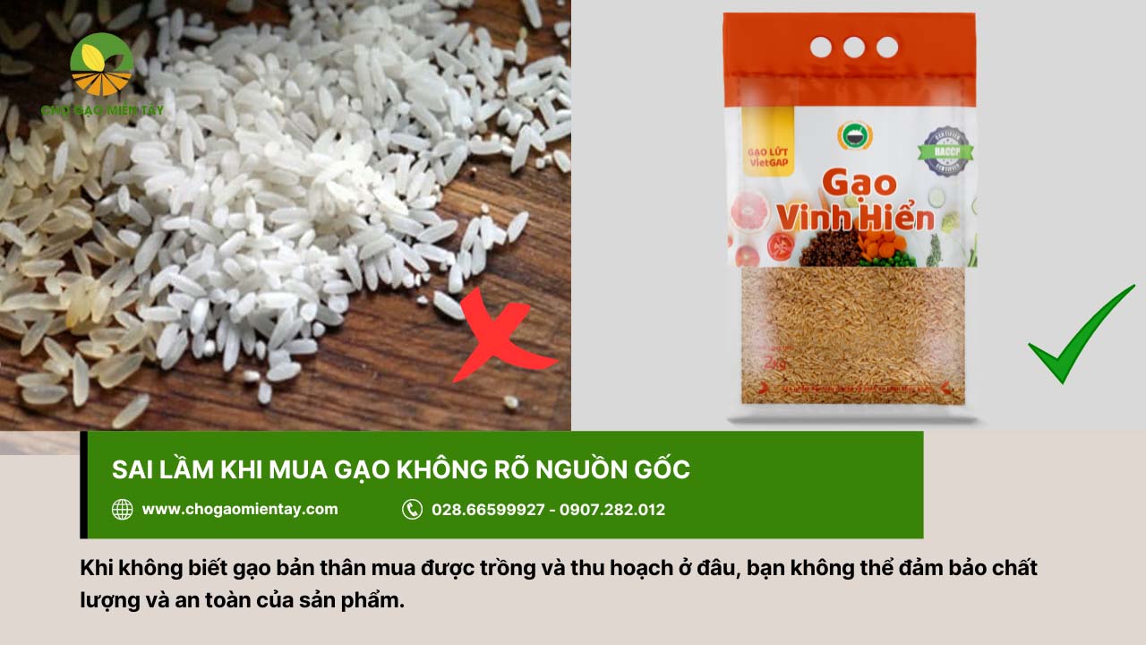 Cần tìm hiểu nguồn gốc của gạo trước khi quyết định mua