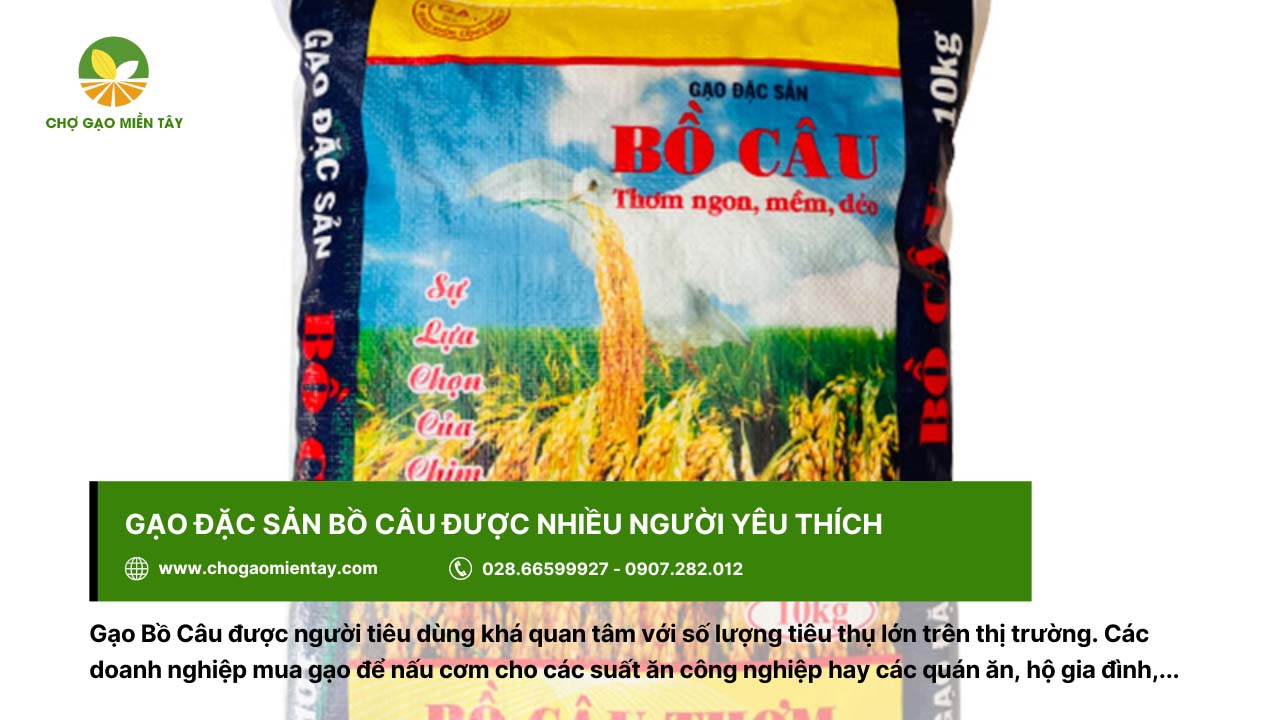 Gạo đặc sản Bồ Câu sử dụng nhiều trong bếp ăn công nghiệp, hộ gia đình,...