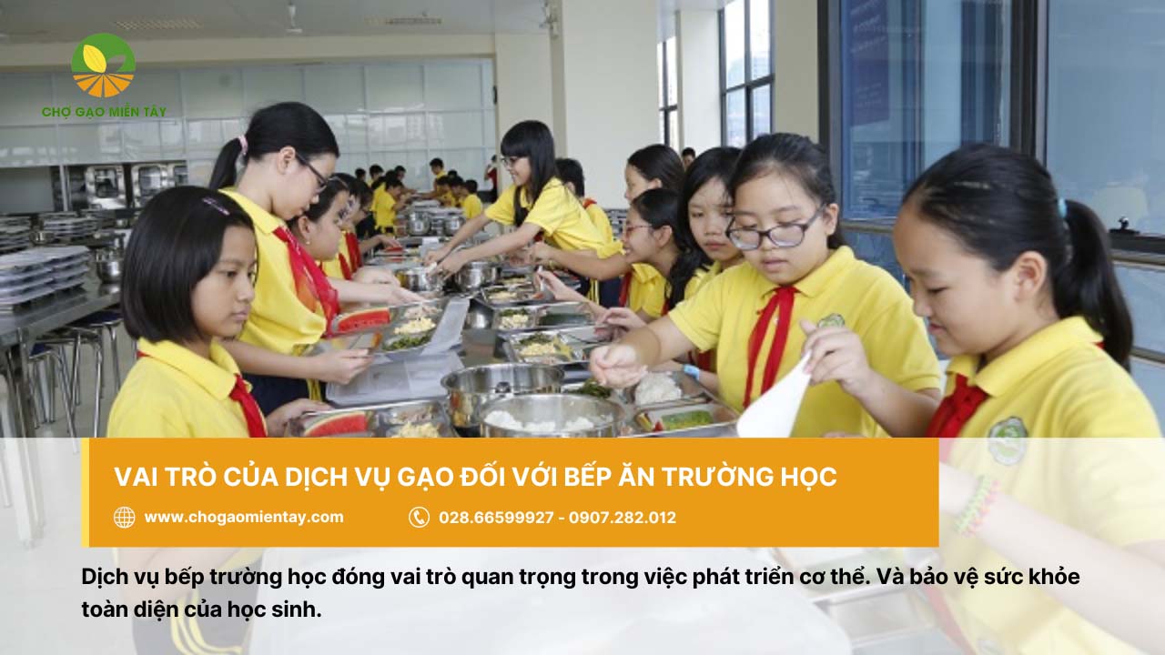 Dịch vụ gạo cho trường học giúp bảo vệ sức khỏe của học sinh