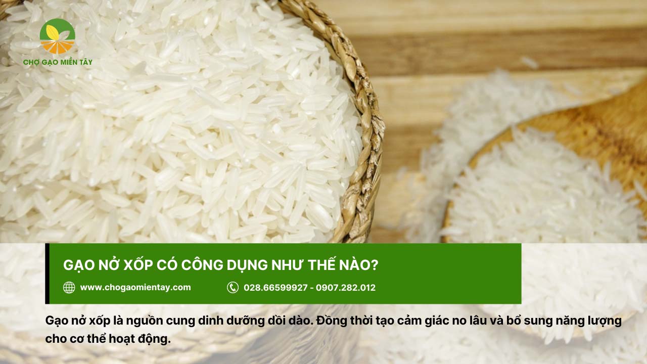 Gạo nở xốp cho cơm khi ăn tạo cảm giác no lâu