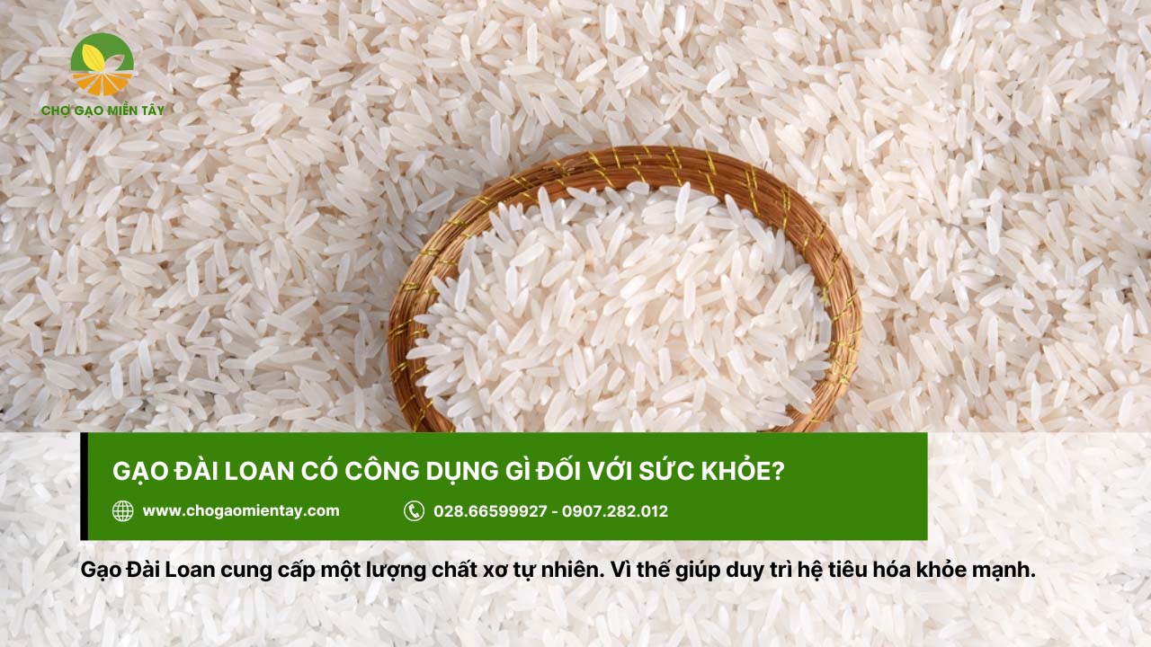 Gạo Đài Loan sở hữu nhiều công dụng, trong đó hỗ trợ duy trì hệ tiêu hóa khỏe mạnh