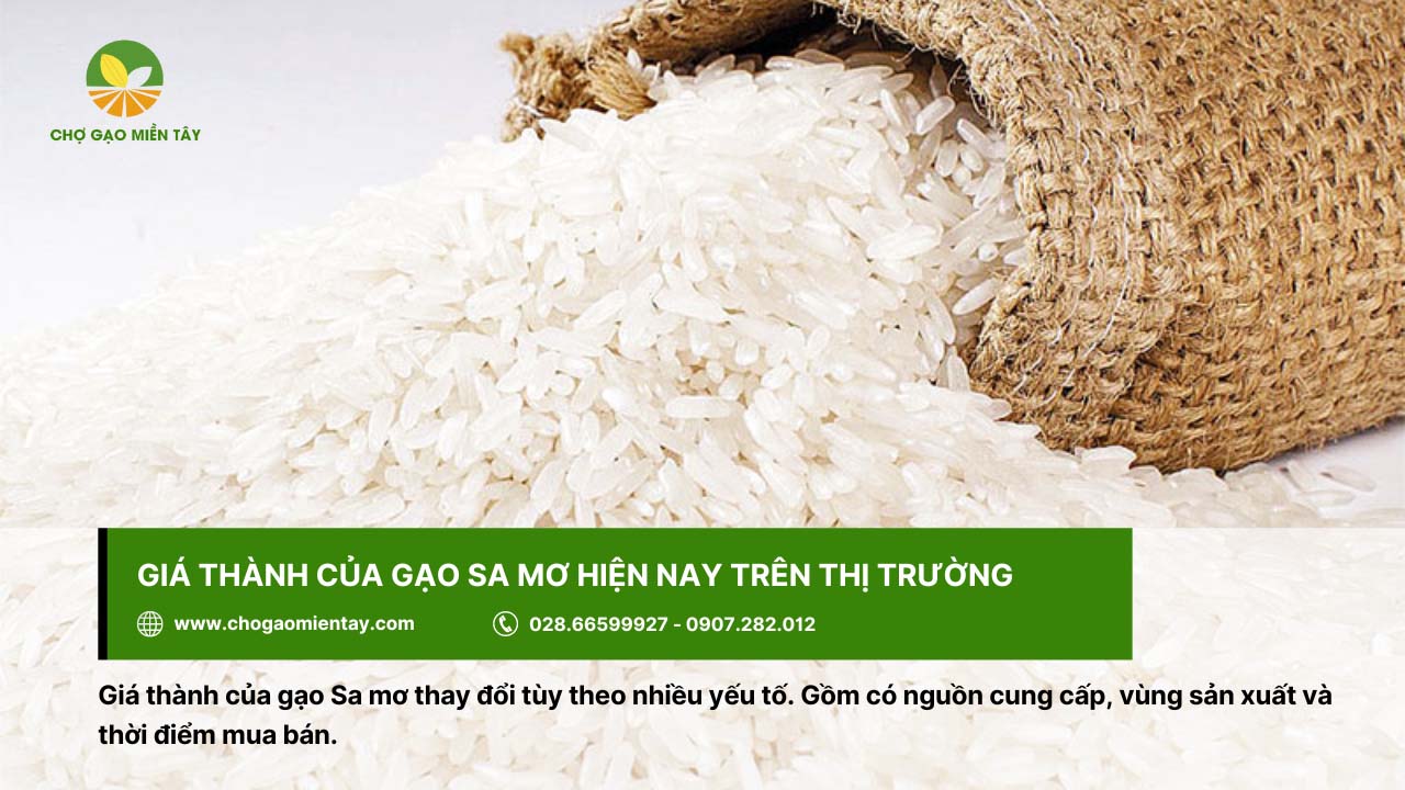 Giá thành của gạo Sa mơ dao động 18.000 - 21.000 đồng/kg