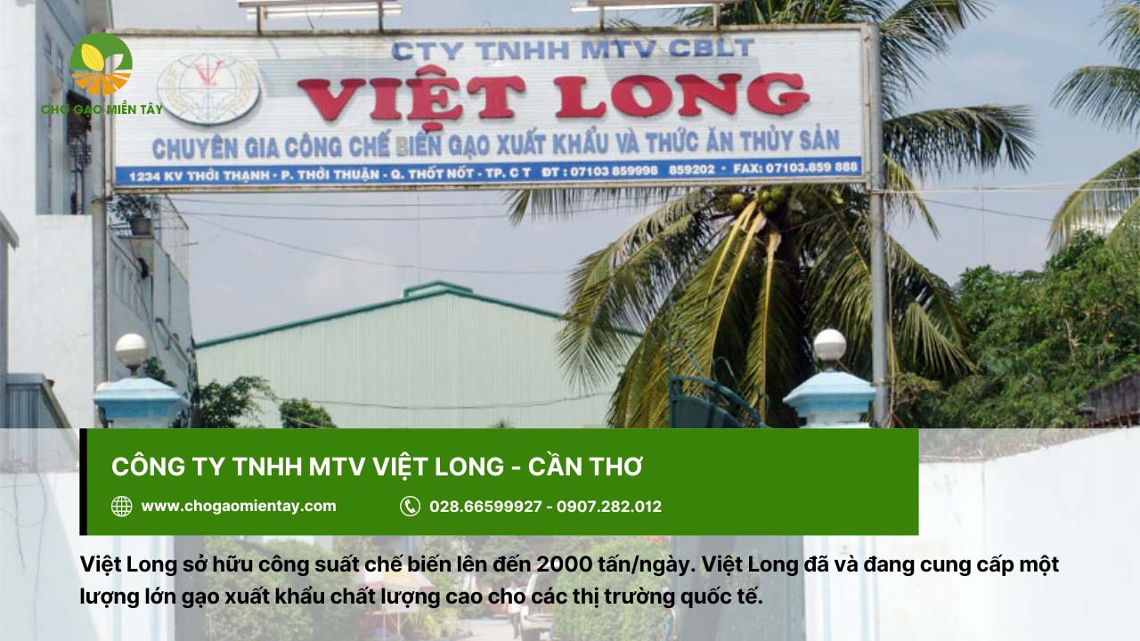 Công ty Việt Long ở Cần Thơ xuất khẩu gạo cho các thị trường quốc tế