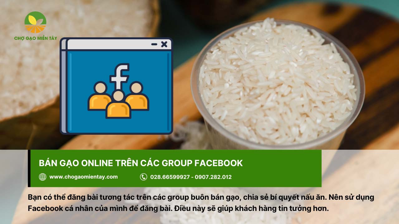 Bán gạo online hiệu quả trên group Facebook