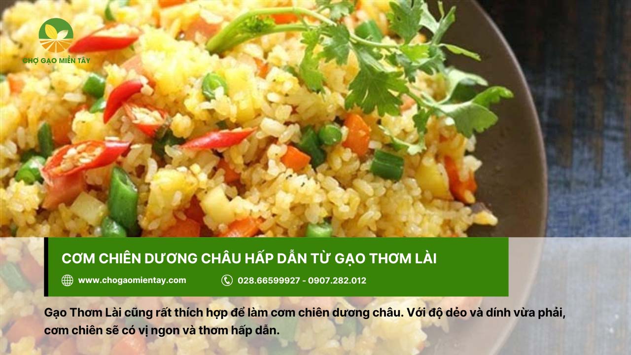 Gạo Thơm Lài - nguyên liệu chế biến cơm chiên dương châu ngon