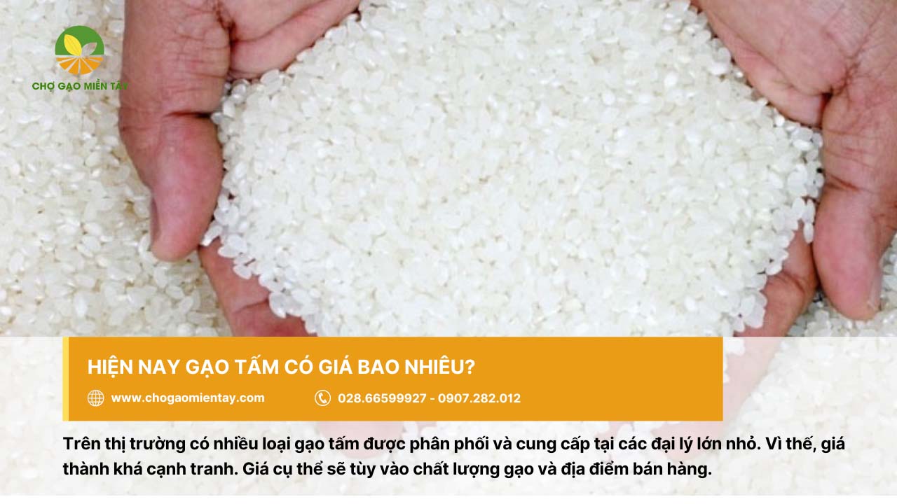 Giá thành của gạo tấm tùy thuộc vào đơn vị bán hàng