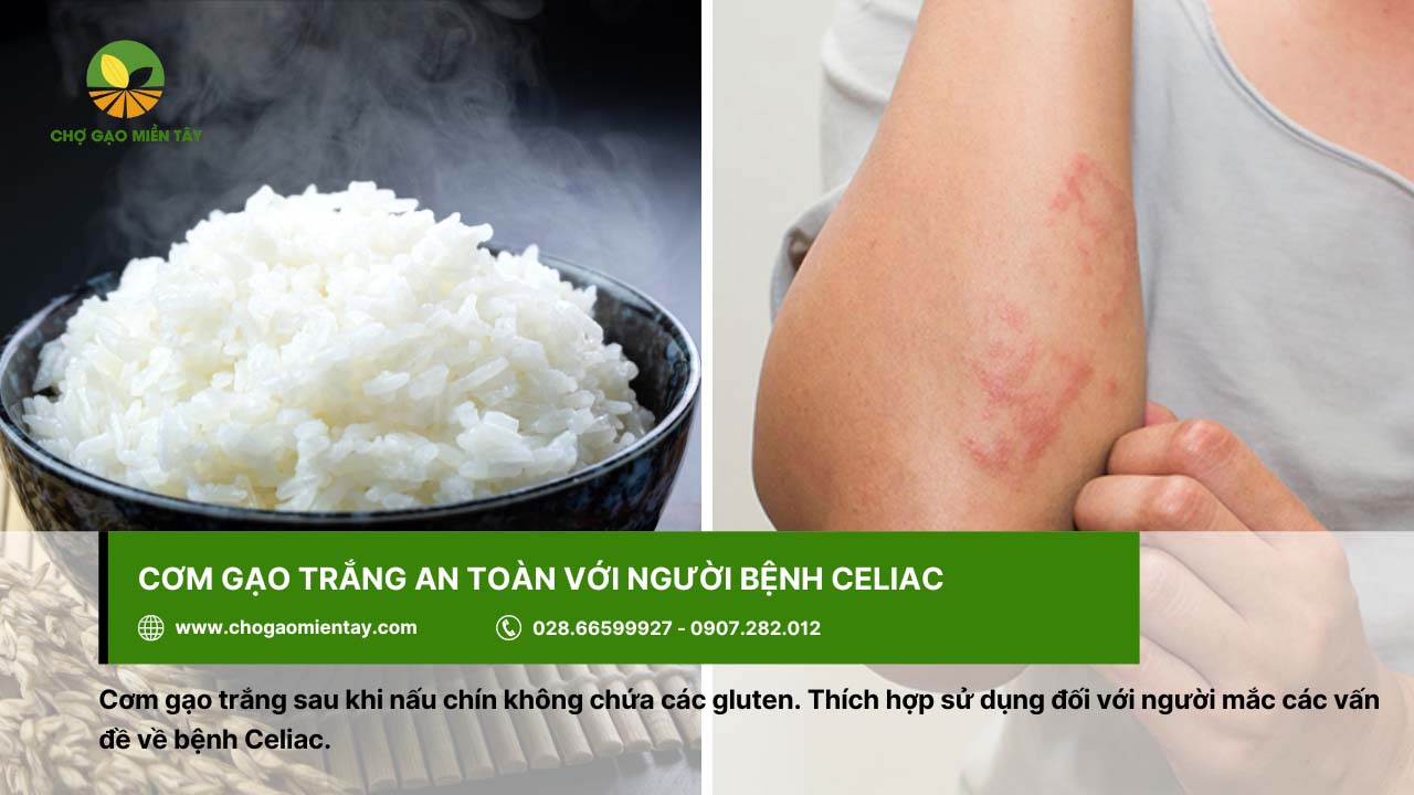 Gạo trắng an toàn với người bệnh Celiac