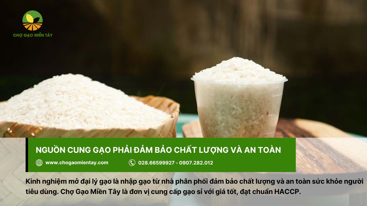 Nơi cung cấp gạo cần đảm bảo chất lượng và an toàn đối với sức khỏe người dùng